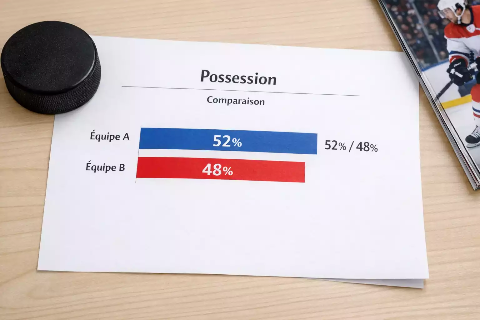 Graphique simple montrant la domination territoriale au hockey